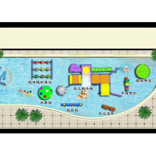 Kids Fun Water Park Layout Plan Entertained Public Attractive