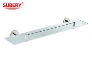Quality Modern Simple Round Odm Glass Shelf Holder Oem Sus304 Chrome Surface Wall Mounted for sale