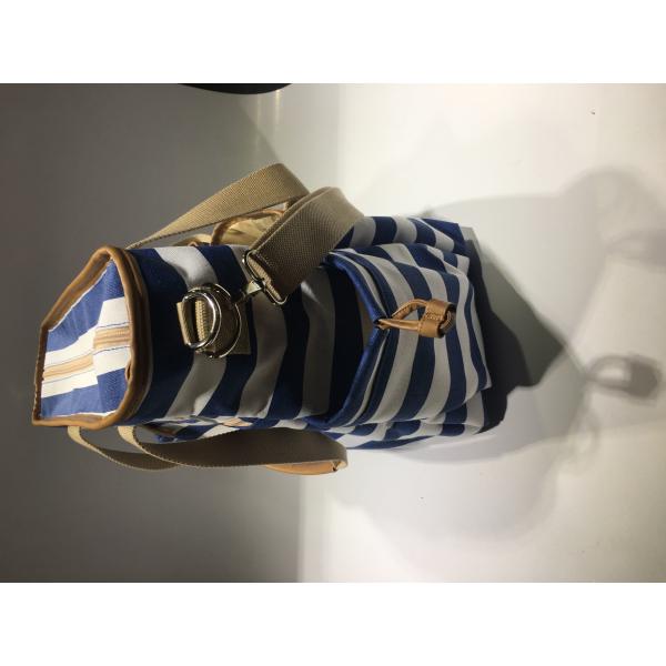 Strips Printing Toddler Diaper Bag Totes , Portable Baby Nursery Bag Canvas