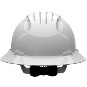 HDPE ABS White Construction Safety Helmets With Permeable Holes