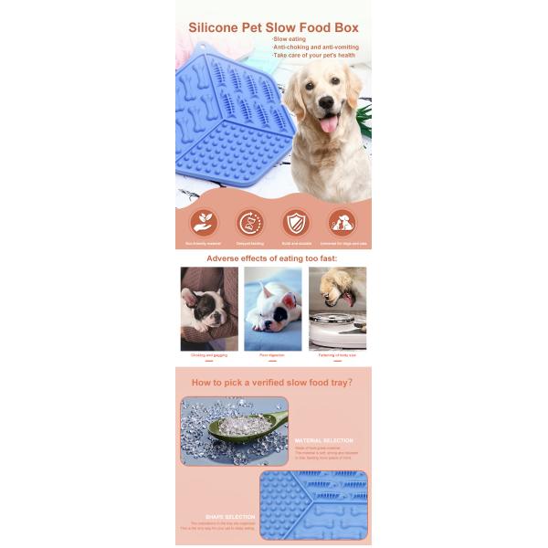 Newest Low MOQ Silicone Pet bowl Slow Feeder Dog Food Plate