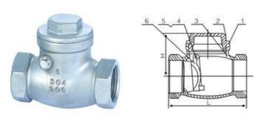 Small Threaded Swing Type Wafer Check Valves 2" API 602 200PSI SS