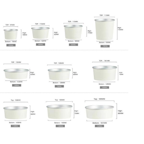 Recyclable 500ml Kraft Bowl Eco Friendly Paper Takeaway Bowl