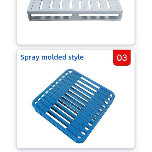 Customized Size Four Way Entry Steel Reinforced Stackable Double Faced Transport Pallet Stackable for Space Efficiency
