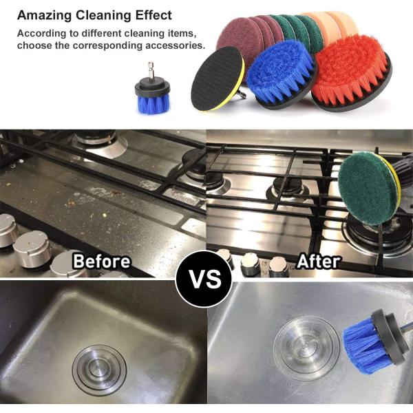 320g Electric Drill Brush Attachment 14 Pieces Sponge Sets