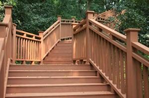 China ECO Recycle Wpc Stair Railing Plastic Superior Systems Vinyl Railing Decking on sale