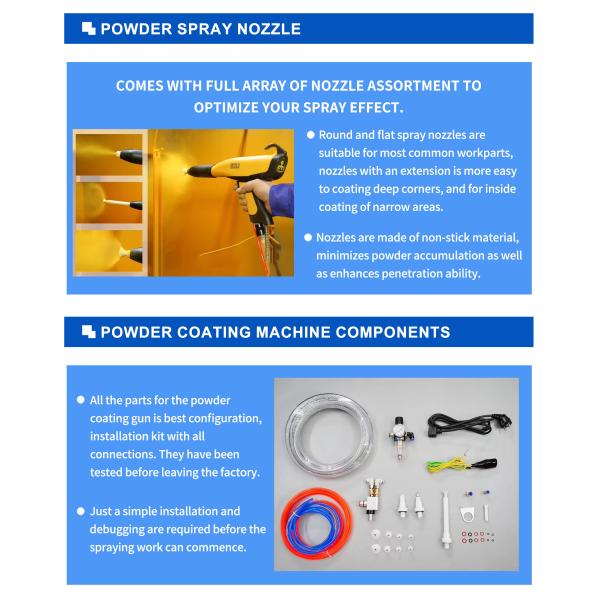 COLO Cheap Manual Electrostatic Powder Coating Machine For Metal Product Steel Substrates Consistent Paint Finish