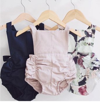 Premium organic cotton Lotus leaf+bowknot design baby girl clothes newborn