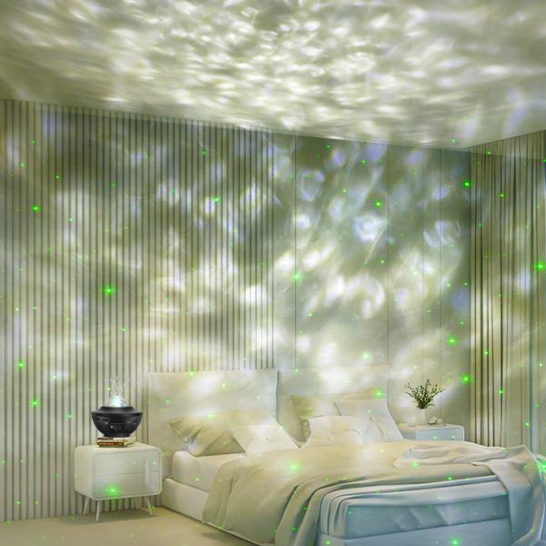 Multiscene Rotatable Ocean Wave Star Projector Night Light ABS Material