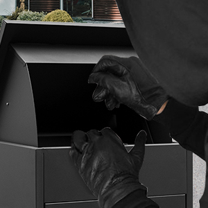 Outdoor Parcel Drop Box with Large Storage Capacity and Post Mount Style Carbon Steel