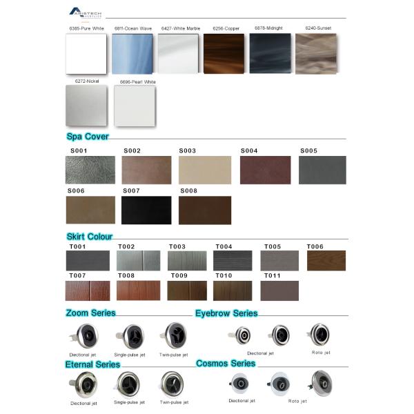 5 People Outdoor Freestanding Massage Spa Hot Tubs With Wireless Bluetooth Music