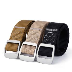 China Mountaineering Tactical Webbing Belt Military 3.7cm Zinc Alloy Buckle on sale