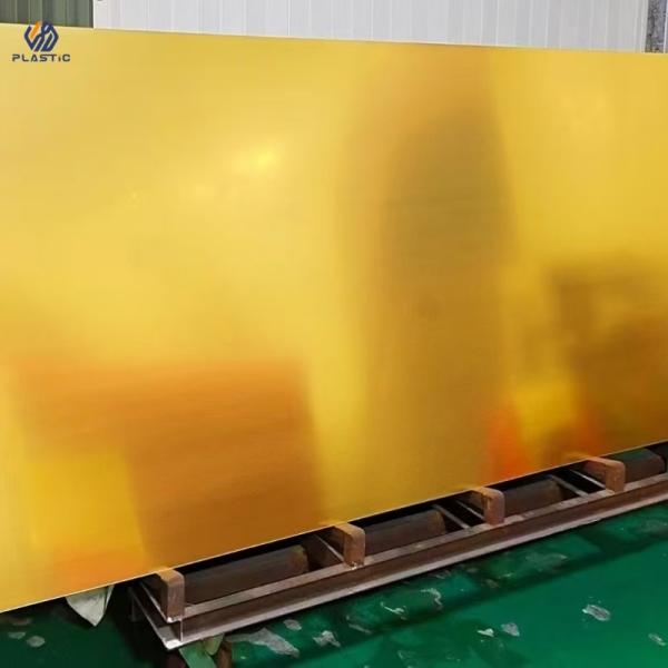 Gold Mirror Acrylic Sheet 4ft X 8ft Size Perspex Mirror Panels OEM
