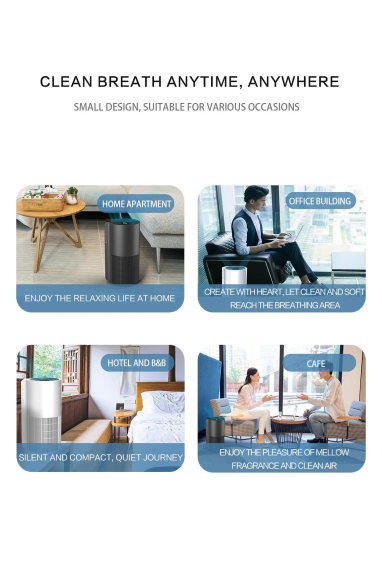 H14 RoHS Home HEPA Air Purifier 350m3/h Anion Generator