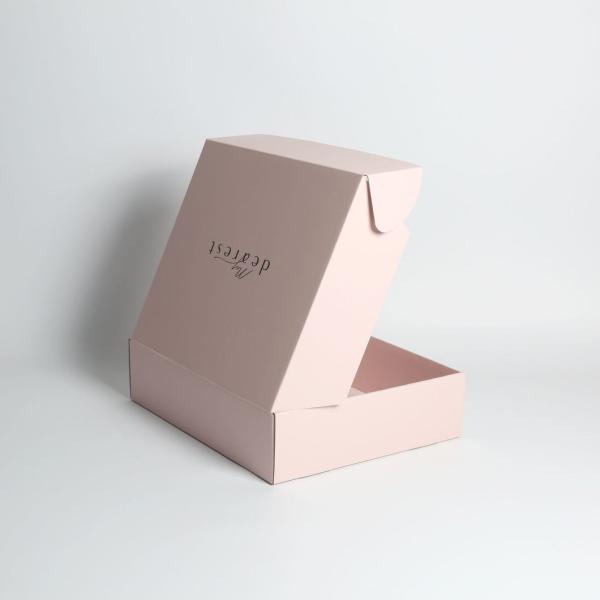 Custom Pink Clothes Jewelry Cosmetic Makeup Food Electronic Folding Mailer Corrugated Carton Woman Gift Box Storage Shipping Moving Packaging Packing Boxes