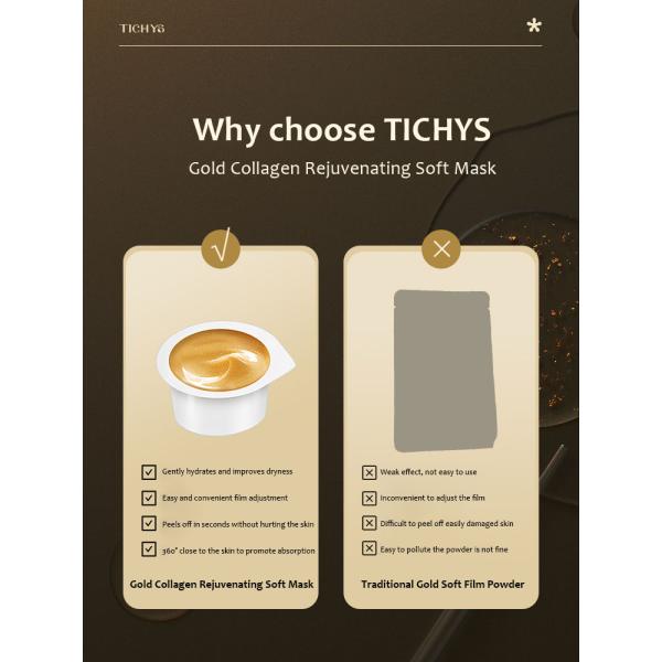 Gold Collagen Hydrogel Facial Mask Deep Anti-Aging Moisturizing Improves Wrinkles and Fine Lines Tighens Skin