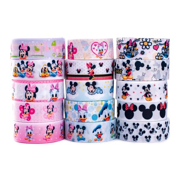 Wholesale Print Grosgrain Ribbon Custom With Print Logo