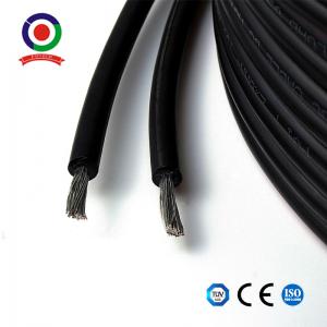 China XLPE Jacket 12AWG Solar PV Cable Wire Copper Conductor Red / Black Color on sale
