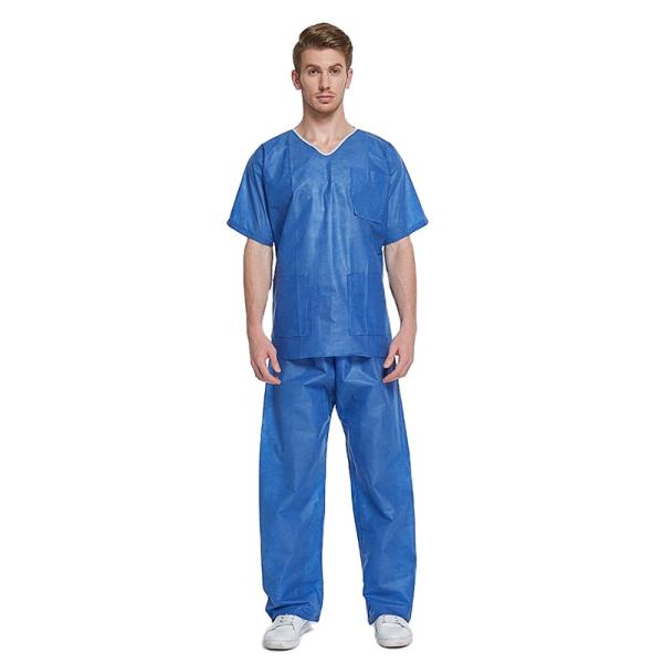 Disposable Reinforced Ultrasonic Sewing SMS Waterproof Uniform Long-sleeved Medical Clothing Non Woven Level 4 Surgical Gown CE