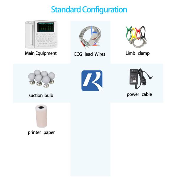 Medical Printer Touch Screen ECG Machine 12 Channel