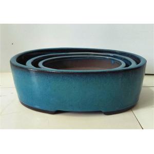China Manual Glazed Bonsai Pots, House and Garden Pots,  Ceramic Pots,  Planters,  Glazed Bonsai Pots GH6006 Set3 on sale