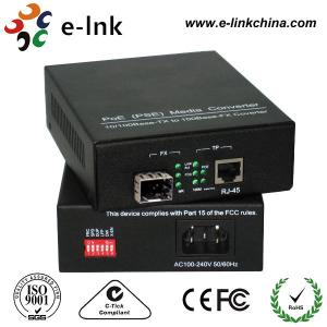 China 1000Base-TX SFP POE Fiber Media Converter , POE Powered Fiber Ethernet Media Converter on sale