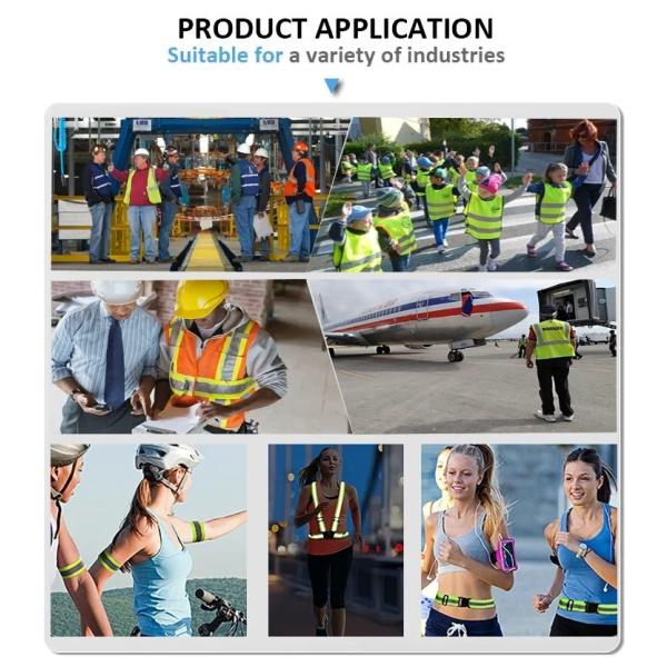 High Visibility Work Safety Vest Breathable Reflective LED Flash