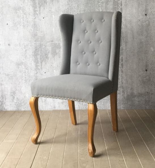 solid oak french style dining chairs,Antique style fabricWooden frame leather dining chair,desk chair CH-015