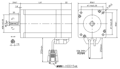 NEMA 24 Servo Motor 2 Phase Simple Servo Stepper Motor XM60HS-ED