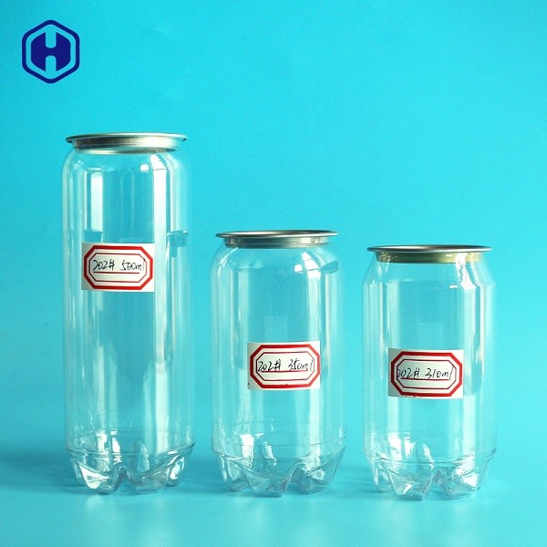Cold Coffee Beverage Plastic Drink Containers With Aluminium Lid
