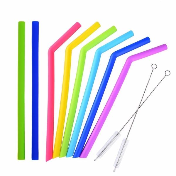 LFGB Eco Reusable Customized Silicone Collapsible Straws
