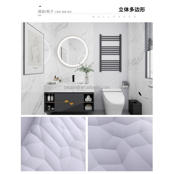 Fireproof Botanical Wallpaper Peel And Stick PVC Flower Wallpaper For Bathroom