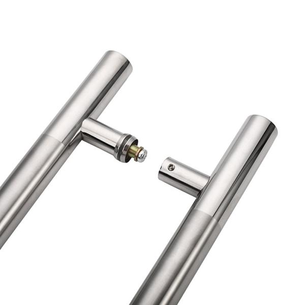 SUS316 Chrome Plated Handle , SUS201 Bathroom Glass Door Handle 1.5mm Tube Thickness