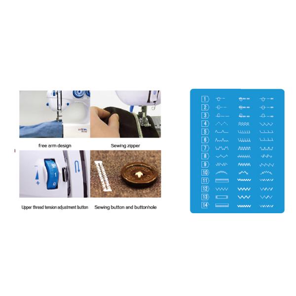 Lock Stitch Formation 42 Stitches Sewing Machine Foot Pedal UFR-707