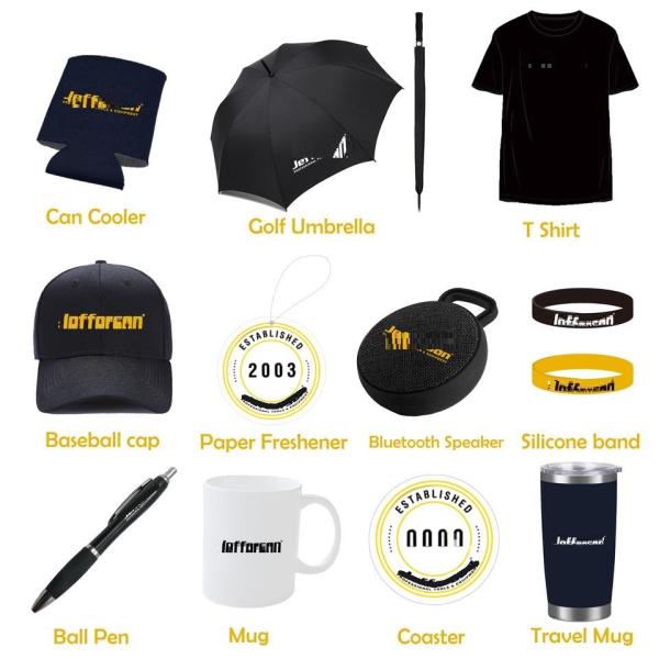 Business Staff Welcome Uniform Graduation Sports Branded Custom Logo Promotional Gift Set Socks Cap Bag Umbrella