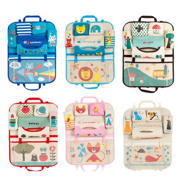 Oxford PVC Car Seat Back Storage Bag Organizer For Travel