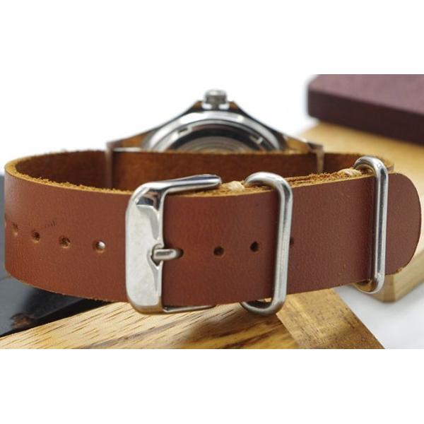 Hand Made Stainless Steel Watch With Leather Band A Whole Straps Through