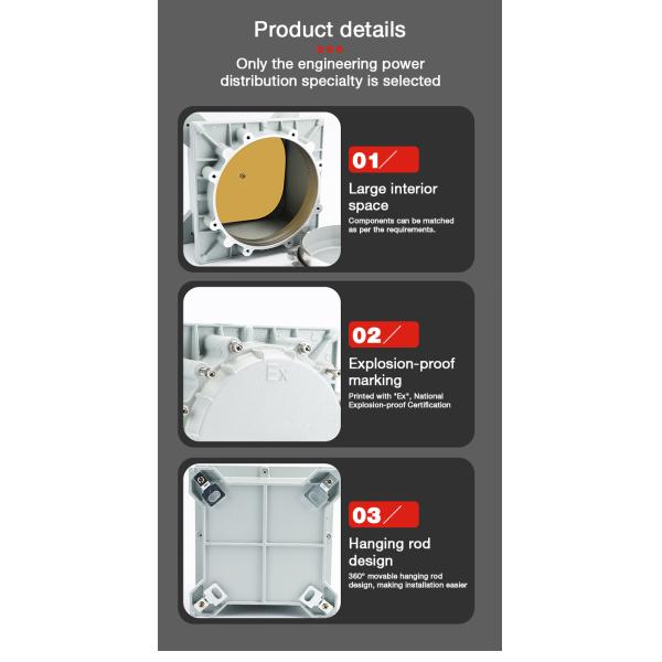 Exd IIC Junction Box Electrical Enclosures Top Standard Explosion-Proof Junction Box