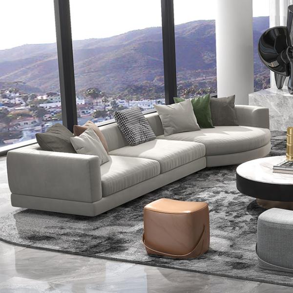 320*130cm Diamond Tufted Modern Fabric Sofa Set 100 Percent Polyester Fabric