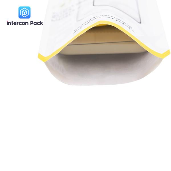 Stand Up Biodegradable Kraft Pouch Three Side Sealing For Mobile Phone Shell