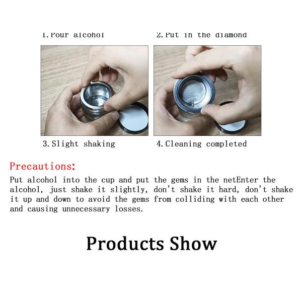 Diamond Stone Jewelry Cleaning Machines Manual Stainless Steel