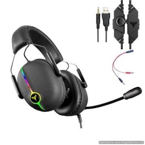 China 7 dot 1 channel gaming headset ENC MIC noise reduction High end gamer headphones RGB light on sale