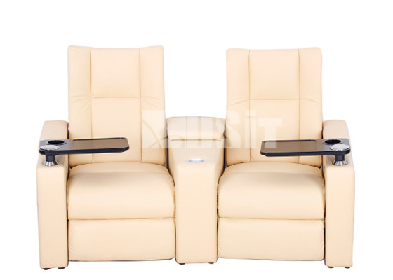 Luxury Home Cinema Room Leather Electric Recliners High Strength Steel Structure.