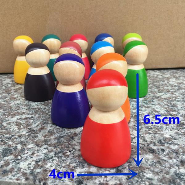 6cm Large Pastel Rainbow Stacker Nesting Rainbow Block Set