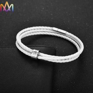 fadeless 19cm 21cm Mens Leather Beaded Bracelets