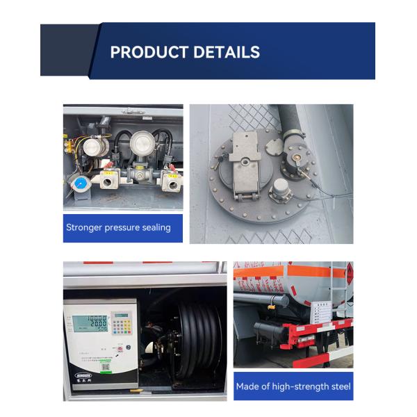 DFAC Diesel Fuel Oil Tanker Truck 8000 Liters 4L - 6L Engine Capacity With 4X2 Drive Wheel