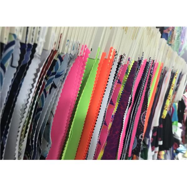 Foil Printing Recycled Swimwear Fabric Hologram Design Neon Bright Colors