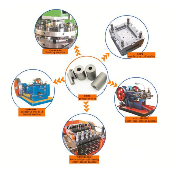 Good Wear Resistance Tungsten Carbide Die / Punching And Impacting Die For Heading Industry , Long Lasting Time