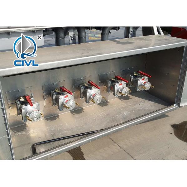 60CBM Oil Tanker Semi Trailer Trucks , Three Axle Fuel Tanker Aluminum Semi Trailer