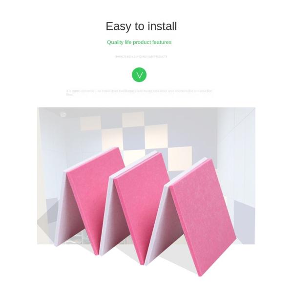 High Frequency Sound Absorption Acoustic Pet Panel For Customized Shape Wall